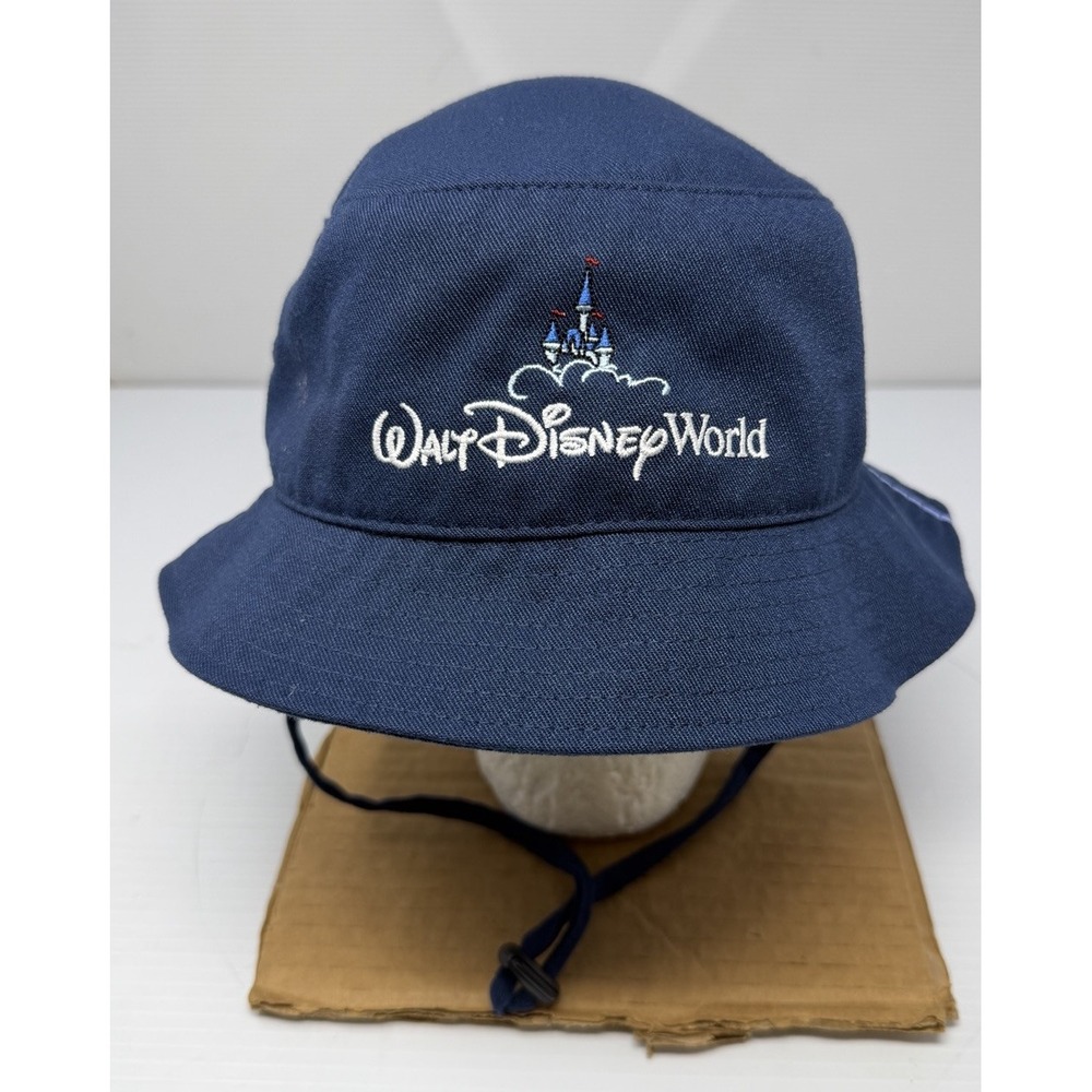 Walt Disney World Bucket Hat Coppertone UV Adult Fit Chin Strap OSFM Logo